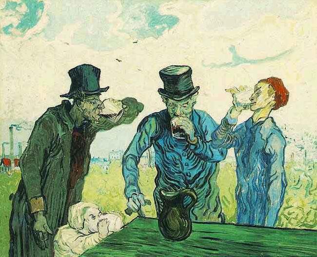 Vincent Van Gogh the Drinkers oil painting picture